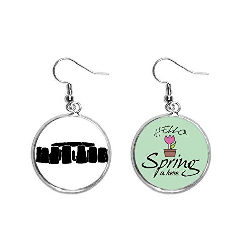 Pendientes colgantes Stonehenge para looks de primavera en paseos y eventos