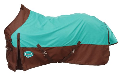 Tough 1 1200 Denier Water Repellent Horse Sheet, Turquoise/Brown, 72-Inch Tough 1 1200 Denier Water Repellent Horse Sheet, Turquoise/Brown, 72-Inch