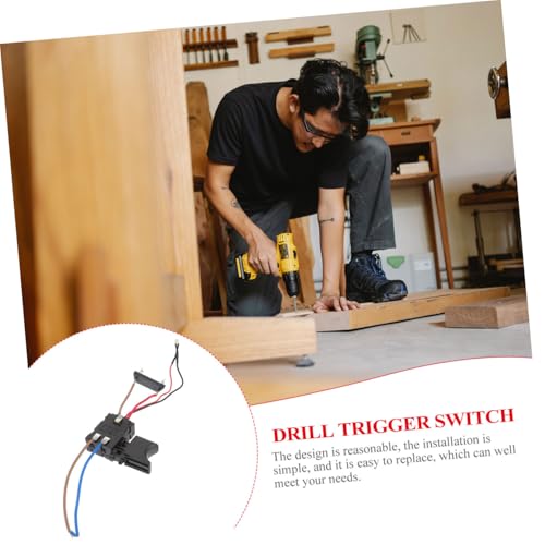 Botón de gatillo para taladro inalámbrico con control de velocidad y luz miniatura 7