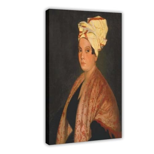 Marie Laveau poster sur toile pour salon mystique avec son cadre à suspendre