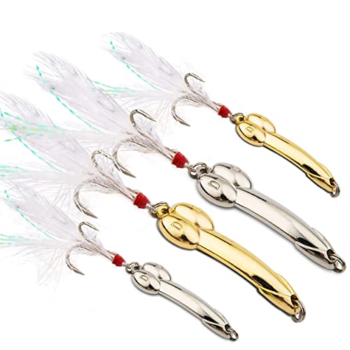 4 PCS Fishing Lures for Bass Trout Multi Freshwater, Father's Day