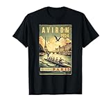 Paris 1924 Vintage Aviron Scène Les Jeux T-Shirt...