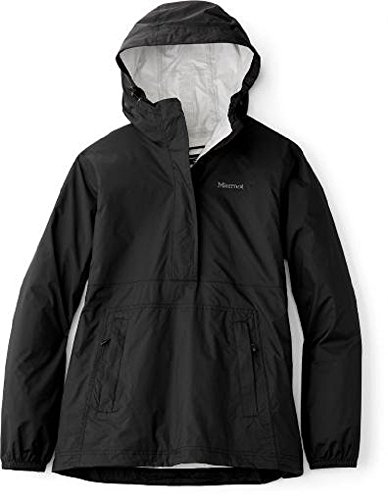 Marmot Womens PreCip Waterproof Breathable Anorak Jacket, Black, Small