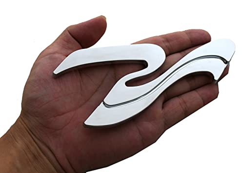 Image of 4pcs New Sea Ray Searay SR Wave Script Emblems 3D Badge etters Boat Self-Adhesive Sticker Genuine Nameplate (Chrome)