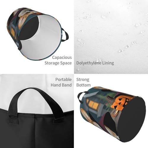 Panier à linge Halloween pliable et imperméable taille M