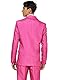 Offstream Plain Colored Suits for Men – Costumes Include Jacket Pants and Tie, XXL, Plain Pink