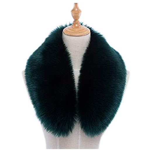 ihreesy Femmes Hiver Echarpe Fausse, Capuche Fausse Fourrure Amovible avec Boutons pour Manteau d'Hiver Parka Veste Fourrure Collier Faux Col Pour les Manteaux,90CM Vert Foncé