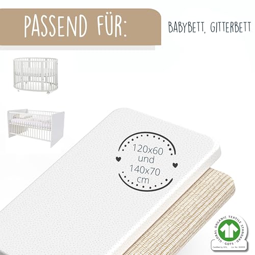 Drap-housse coton mimaDu 70x140 pour lits bébé ovales et carrés - 3