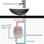 Water Heater, Tankless Electric Water Heater Portable Wall Mount Instant Heating Hot Water With LCD Digital Display 110V - Image 5