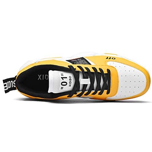 Xidiso Mens Women Fashion Sneakers High Top Walking Shoes Sport Athletic Casual Shoe For Men Orange #TOP3