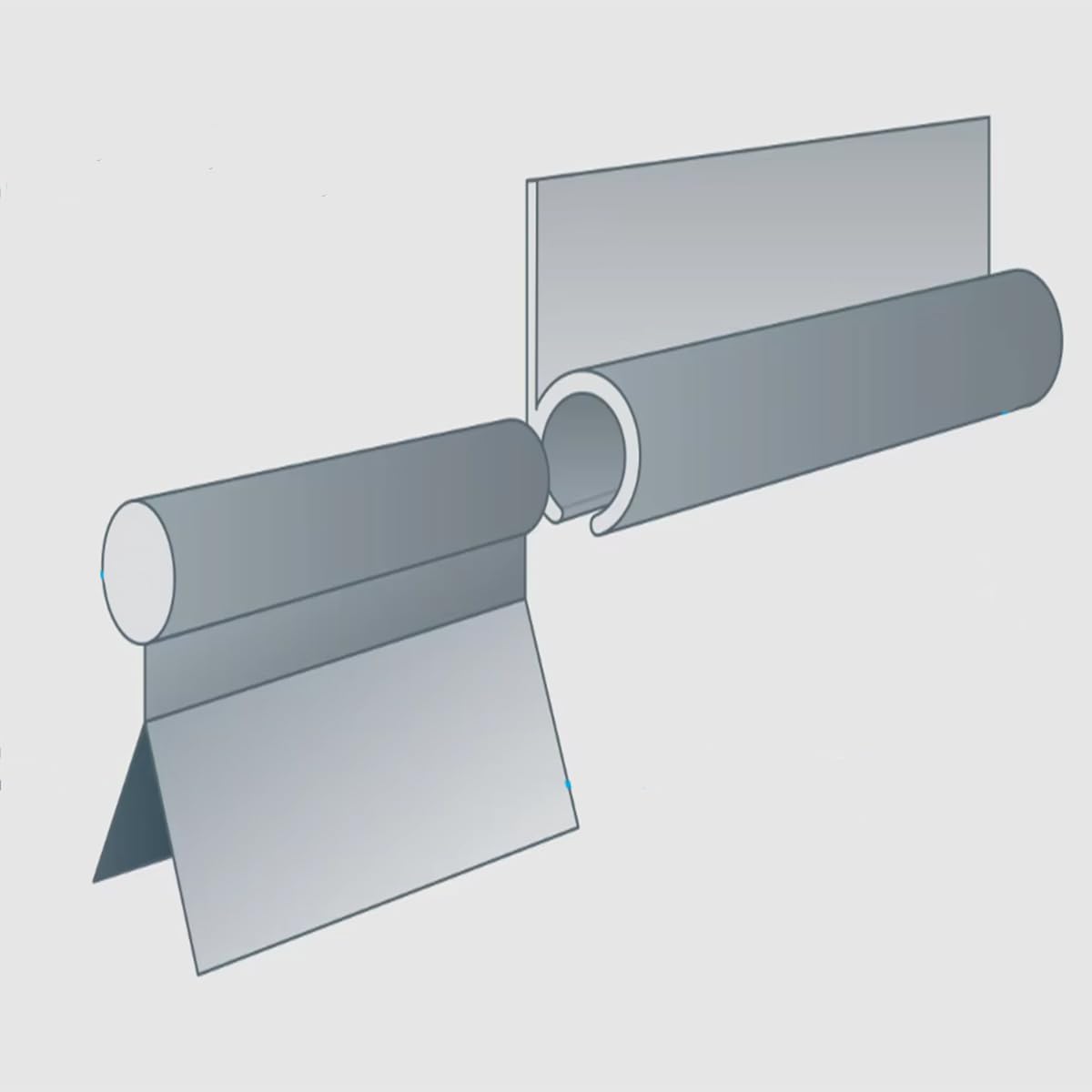 JUTTAUTO Riel de toldo de 3 metros con doble solapa de 8 mm Kador negro sólido núcleo de PVC para todas las autocaravanas, campamentos, toldos y tiendas de campaña
