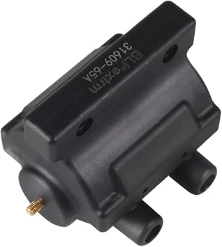 Spark Coil, 12V 5.0 OHM 2-Wire Dual Fire High Power Ignition Coil Pack Set for V-Twins 1965-1979, for Sportster 1000 1200 900 Electra Glide Roadster Softail Fat Bob Dyna Replace 31609-65A