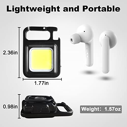 Mini Cob Work Light, Rechargeable Cob Keychain Light With Retractable Keychain, Bottle Opener, Collapsible Bracket, Carabiner, Pocket Magnetic Cob Light For Night Running, Camping, Fishing #TOP4
