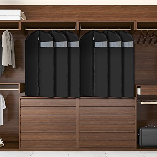 Miniatura 7 de Fundas De Ropa A Prueba De Polvo, Bolsa De Ropa 60 X 140 Cm Juego De 6 Para Almacenamiento De Trajes Con Cremallera, Bolsas De Polvo Para Vestidos De Noche Impermeables Y Con Humedad Para Camisas