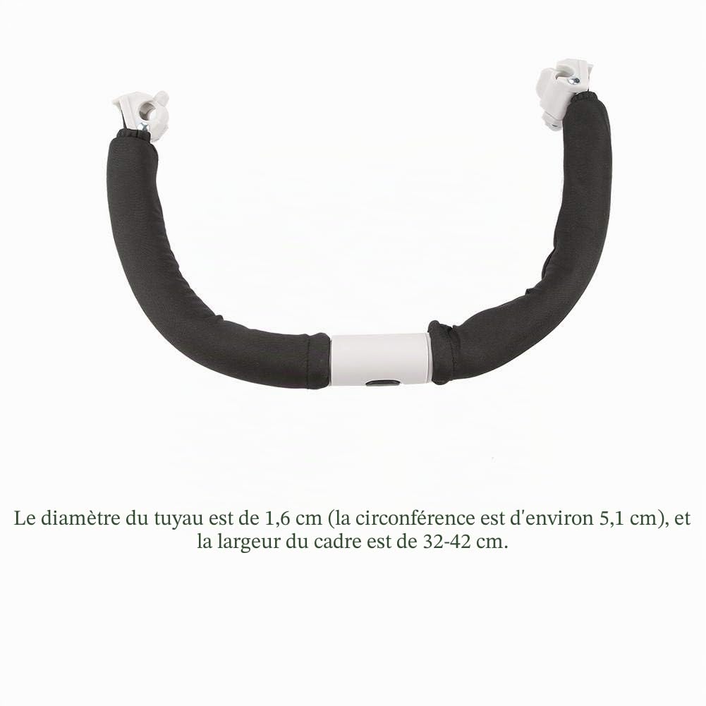 Pare-chocs Poignée de Poussette Guidon Réglable pour Poussette Bébé Accoudoir Barre de Protection Butoir Accessoires de Poussette pour Bébé(Black)