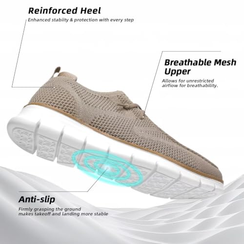Image of Socviis Mens Slip-on Loafers Comfortable Boat Beach Shoes Mesh Casual Walking Sneakers