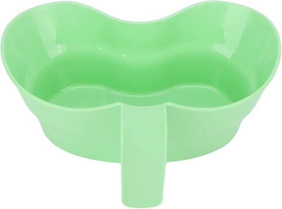 Vomit Basin Cup, Inward Curved Large Diameter Grip Handle Recycling Kidney Shaped Bowl Unbreakable for Hospital