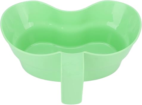 Vomit Basin Cup, Inward Curved Large Diameter Grip Handle Recycling Kidney Shaped Bowl Unbreakable for Hospital