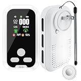 5 in 1 Plug-in Wall Carbon Monoxide and Smoke Detector, Smoke Alarm, Combustible Gas Detector, Humidity and Temperature Meter with HD Display, Essential for Home, Travel, Hotel and Camping, Easy Setup