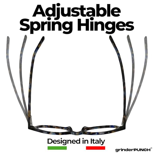 Image of grinderPUNCH Reading Glasses Men Women Fashion Computer Readers Stylish Blue Light Blocking Glasses Gaming Eyeglasses
