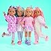 Glitter Girls – 14-Inch Fashion Doll – Pink Hair & Violet Eyes – Fluffy, Multicolored Onesie – Bed & Accessories - 3+ Years – Rafa & Bedtime Playset