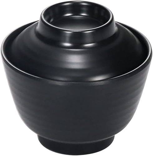 BESTonZON Cuencos de sopa de miso de estilo japonés tradicional tazón de arroz de fideos, cuenco de sopa de miso con tapa Tazón de arroz japonés (L)