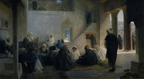 Tableaux sur toile Le Christ parmi les docteurs par Polenov 60x90cm