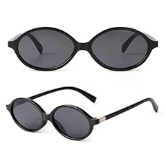 Black Oval Frame/Grey Lens