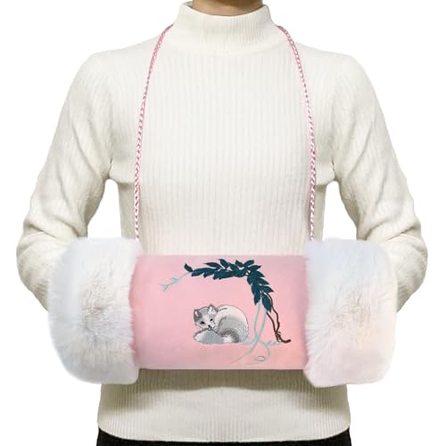 MatFirsmo Faux Fur Hand Muffs for Women and Girls