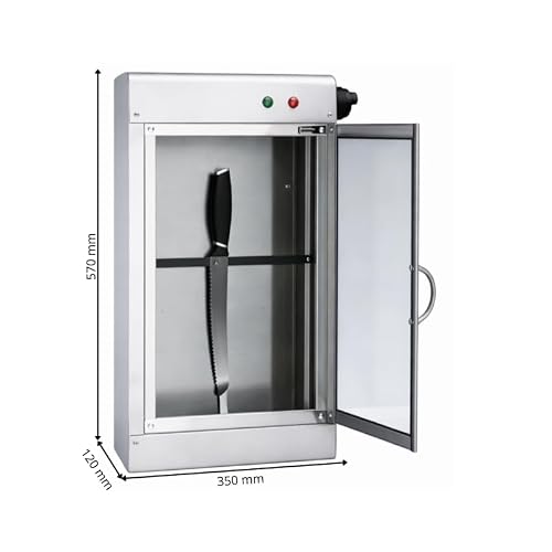 Miniatura 2 de Esterilizador Uv Profesional Para Cuchillos - Armario De Esterilización - 10 A 12 Cuchillos - Desinfección Al 99 - Soporte Magnético - Acero Inoxidable