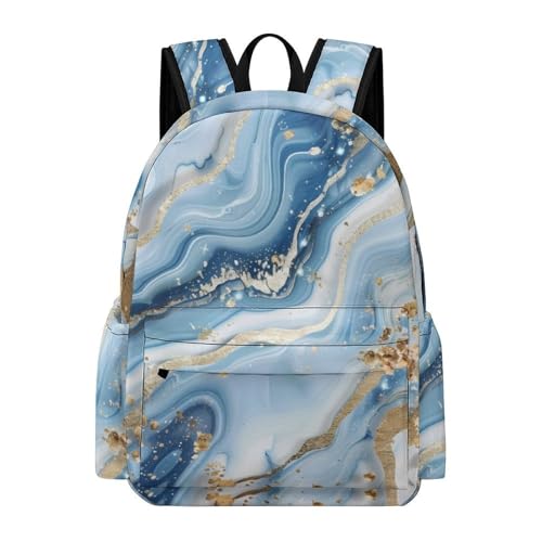 Abstract Marble Texture Funny Backpack Daily Casual Daypack Travel Mini Bag with Adjustable Strap Style-12