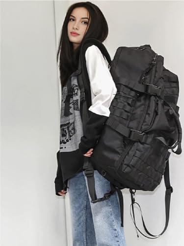 Greencity Travel Duffel Bag for Weekend Overnight Bag Waterproof Small Large for Men Women 30L 45L 85L Black - Thumbnail 6