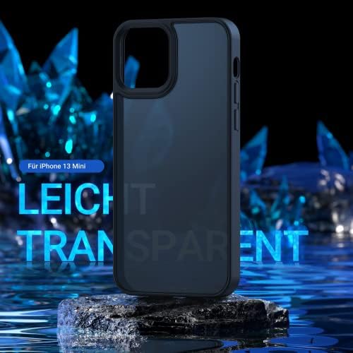 TORRAS Military Shockproof iPhone 13 Mini Case, [8FT Drop Military Grade Tested] Protective Translucent Hard PC with Soft Silicone Edge iPhone 13 Mini Phone Case (Guardian Series) -Matte Black