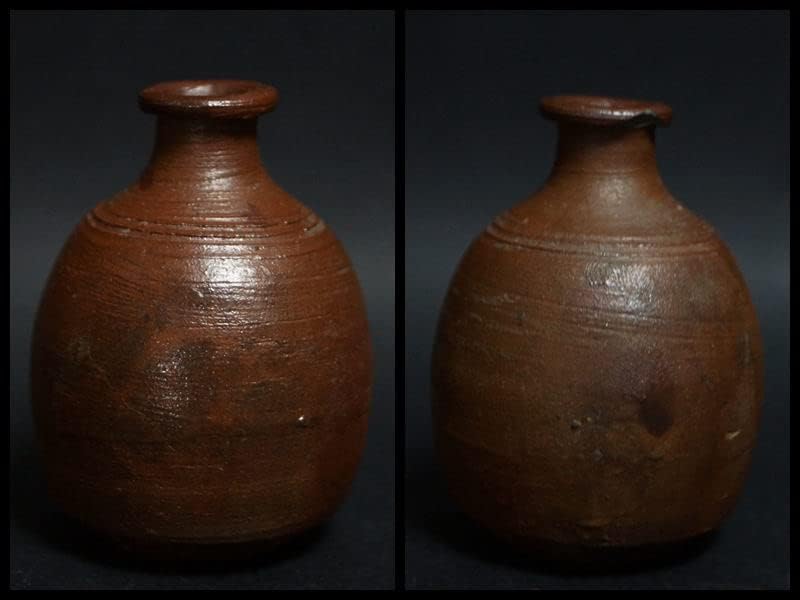 新しい到着 花入 備前焼小徳利 明治期 共箱 とっくり高さ5.8㎝☆時代物