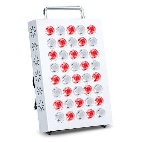 Red Light, 660nm & 850nm Near Infrared Light Lamp Panel with 40pcs Dual Chips LEDs, 33W Red LED Light for Knee, Back 2