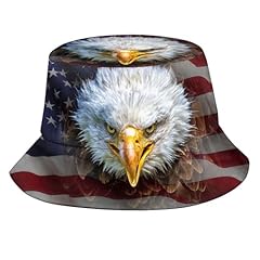 Angry Bald Eagle on American Flag