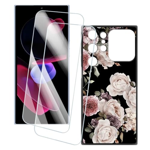 OAGELIM 2�Z�b�g �X�N���[���v���e�N�^�[ + �P�[�X Oukitel C62 (6.88 �C���`) �Ƃ̌݊������� �A�[�e�B�X�e�B�b�N�J�X�^���v�����g�J�o�[�Ƌ����K���X�t�B���� �X�N���b�`�h�~ (��)