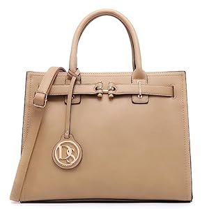 Dasein Women Satchel Purses Handbags Belted Top-handle Work Tote Shoulder Bags with Long Strap