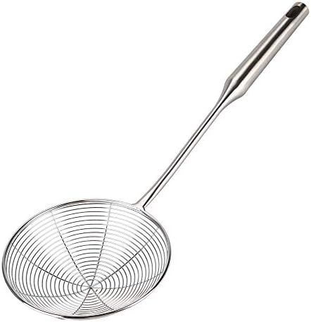 Xingmin Spider Strainer Skimmer Ladle Stainless Steel Aasian Metal Frying Basket With Long Handle Large Spoon Food Japanese Pasta Kitchen Oil Solid Professional Mesh Wire 5 Inch