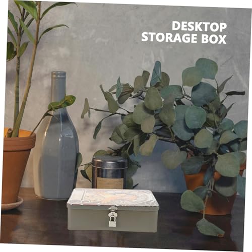 Boîte en fer-blanc vintage en métal solide durable - 6