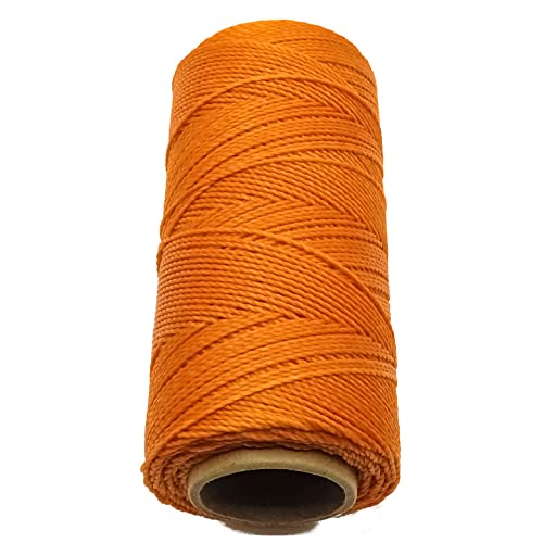 Linhasita Waxed Thread 100 g / 170 m Polyester 1 mm Thick Macrame, 30 Colours orange - Image 2