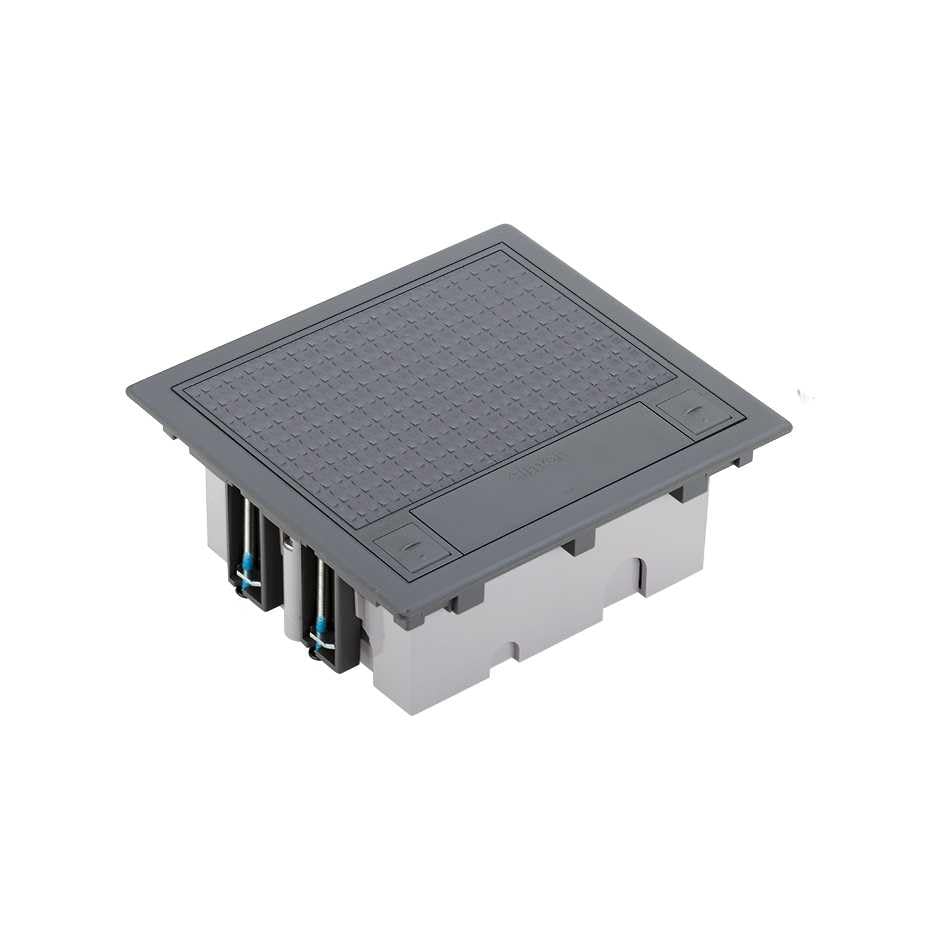 Boîte de sol 70mm 2 modules gris pour intégration électrique discrete