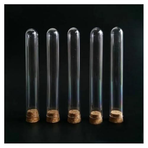 Tube en verre de 250 mm à fond rond pour trier et conserver vos épices de cuisine