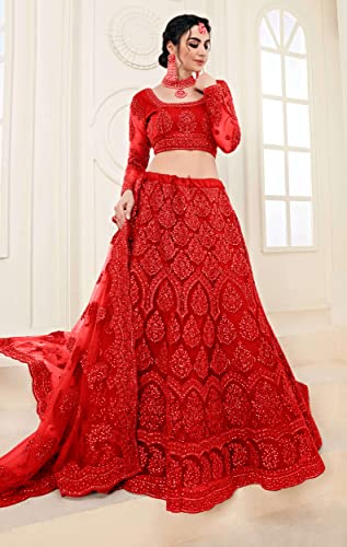 PATLANI Letest Design chain embroderied Work Woman s Flered Lehenga choli.(Semi Stitched)