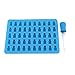 Produktbild Hengsong DIY Süßigkeit Silikonform 50 Mini Gummibärchen Form, Bonbonsform, Schokoladeform, Eiswürfel Form, Seifen Formen mit Pipetten Tropfenzähler (Blau)