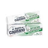Pasta del Capitano, Dentifricio Antitartaro Bio, Dona Freschezza e Rinfresca l'Alito, Ideale per i Fumatori, Aiuta a Prevenire la Placca, 100% Made in Italy, Tubetto da 100 ml
