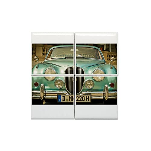 Carreaux céramique voiture vintage 1960 le cadeau idéal pour passionné d'auto