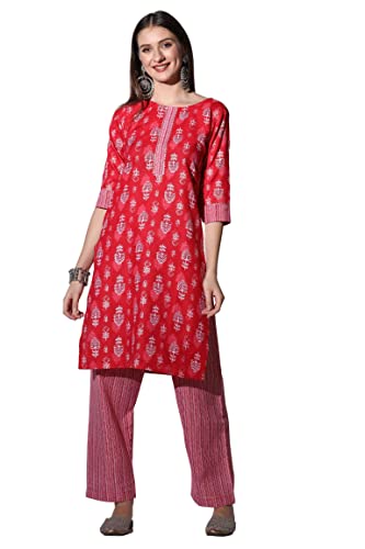 Image of DHRUVI TRENDZ Cotton Kurta Set for Women | Kurta Set |Kurta Set for Women | Festive Kurta Set for Women