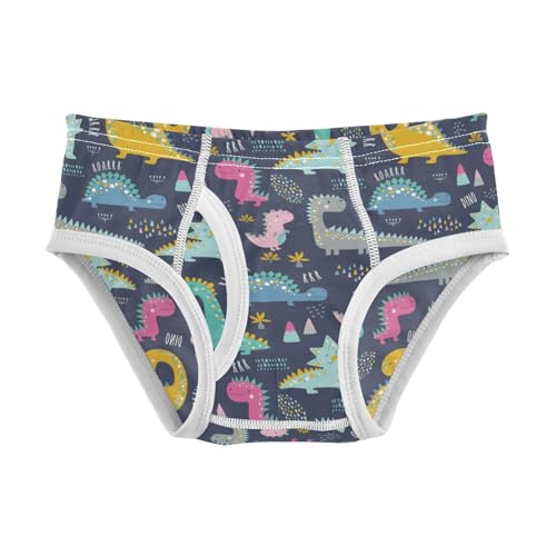 Boys' Exclusive Briefs Toddler Underwear 95% Combed Cotton Boxerbriefs 2T Dinosaur Pattern 43