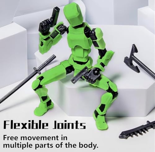Image of ONNGEO 2 PC Cowboy Action Figures Titan 13, 3D Printed Multi-Joint Movable Robot, T13 Lucky Action Figure, Dummy Robot Action 13, Desk Decoration Creative Robots, Nova 13 Mechanical Doll (Cowboy)
